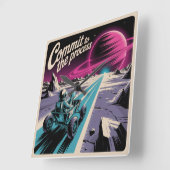 Commit To The Process スクエア壁時計 (傾斜)