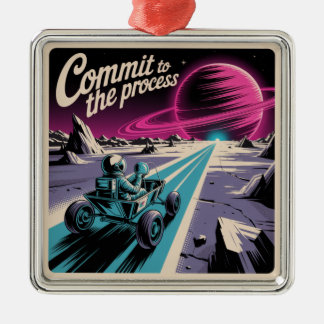 Commit To The Process メタルオーナメント