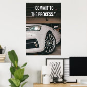 Commit to the Process Quote Poster ポスター (ホームオフィス)