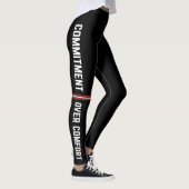 Commitment Over Comfort Gym Motivation Leggings レギンス (右)