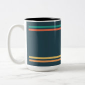 Commitment Over Comfort Retro Motivation Mug ツートーンマグカップ (左)