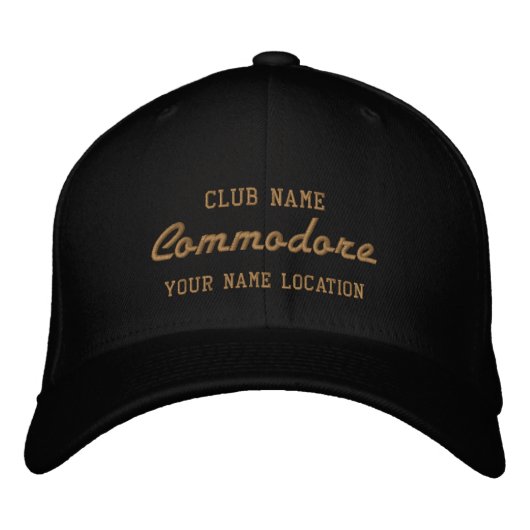 Commodore Yacht Club Personalizable Cap 刺繍入りキャップ (正面)