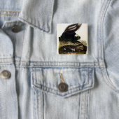 Common American Skunk、ストライプの Skunk、Audubon F 缶バッジ (インサイチュ)