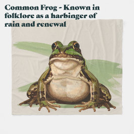 Common British Frog | Goblincore Nature Art フリースブランケット