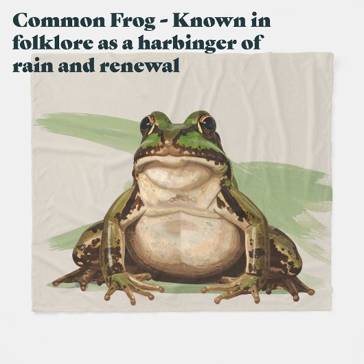 Common British Frog | Goblincore Nature Art フリースブランケット