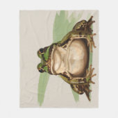 Common British Frog | Goblincore Nature Art フリースブランケット (正面)