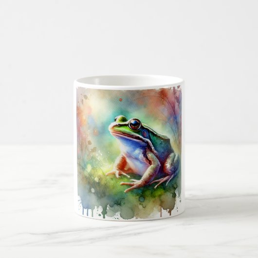 Common frog 131024AREF112 - Watercolor コーヒーマグカップ (中央)