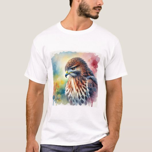 Common Hawk 230824AREF120 - Watercolor Tシャツ (正面)