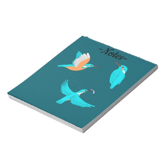 Common Kingfishers ノートパッド (回転)