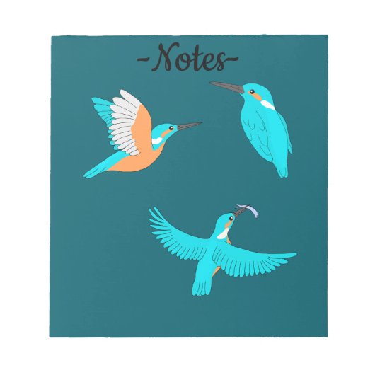 Common Kingfishers ノートパッド (正面)