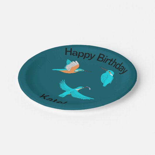 Common Kingfishers ペーパープレート (アングル)