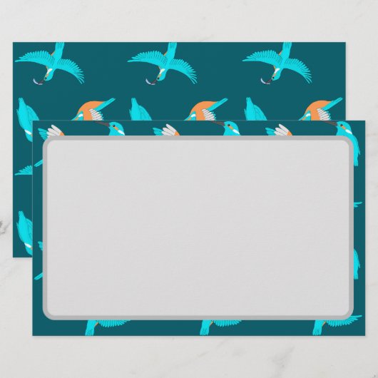 Common Kingfishers 便箋 (正面/裏面)