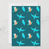 Common Kingfishers Happy Birthday 招待状 (裏面)