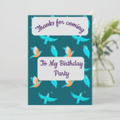 Common Kingfishers Thank you Card 招待状 (スタンド正面)