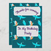 Common Kingfishers Thank you Card 招待状 (正面/裏面)