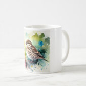 Common Linnet 210724AREF102 - Watercolor コーヒーマグカップ (正面右)