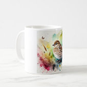 Common Linnet 210724AREF102 - Watercolor コーヒーマグカップ (正面左)