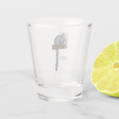 Common marmoset cartoonイラストレーション ショットグラス (裏面)