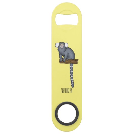 Common marmoset cartoonイラストレーション スピード栓抜き (正面)