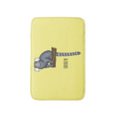 Common marmoset cartoonイラストレーション バスマット (正面縦)