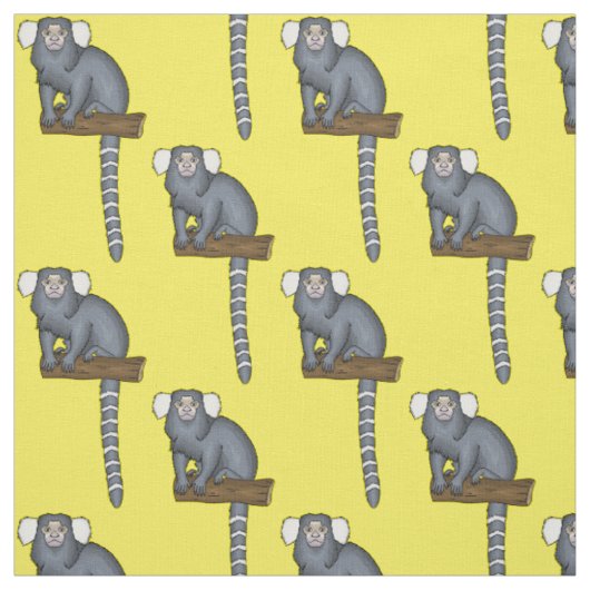 Common marmoset cartoonイラストレーション ファブリック (見本)