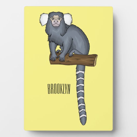 Common marmoset cartoonイラストレーション フォトプラーク (正面)