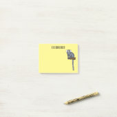 Common marmoset cartoonイラストレーション ポストイット (デスク上)