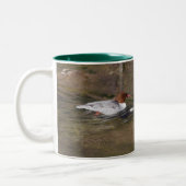 Common Mergansers Mug ツートーンマグカップ (左)