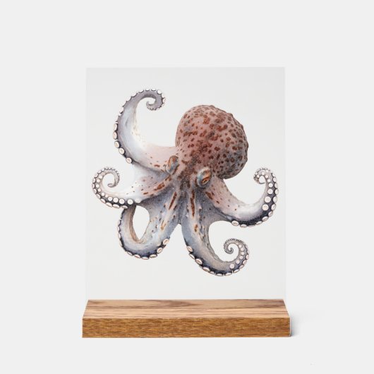 Common Octopus Desk Sign アクリルサイン (正面)