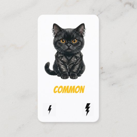 Common Punk Cat-Collector Card-Black Rebel 名刺 (正面)