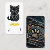 Common Punk Cat-Collector Card-Black Rebel 名刺 (正面/裏面)