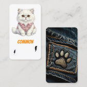 Common Punk Cat-Collector Card-White Rebel 名刺 (正面/裏面)