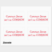 Common SenseはそれほどCOMMONステッカーではない 長方形シール (シート)