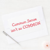 Common SenseはそれほどCOMMONステッカーではない 長方形シール (封筒)