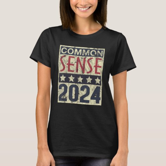 Common Sense 2024おもしろいことわざ Tシャツ (正面)