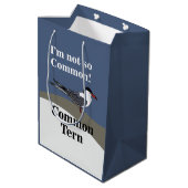 Common Tern Seabird Bird Funny ミディアムペーパーバッグ (裏面アングル)