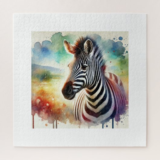 Common Zebra 210824AREF110 - Watercolor ジグソーパズル (縦)