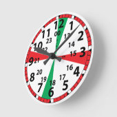 Commsルームクロック ラウンド壁時計 (傾斜)