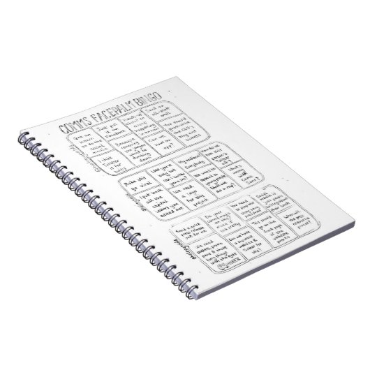 Comms Facepalmのビンゴのメモ帳 ノートブック (右側)