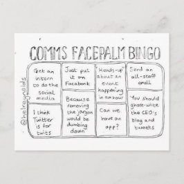 Comms Facepalm Bingo Round 1はがき ポストカード