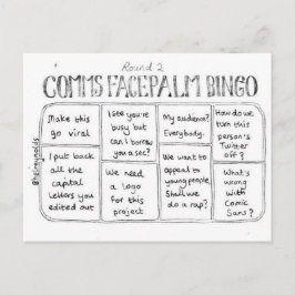 Comms Facepalm Bingo Round 2ポストカード ポストカード