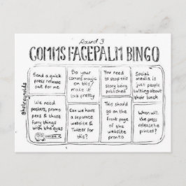 Comms Facepalm Bingo Round 3はがき ポストカード