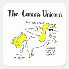 Comms Unicornステッカー スクエアシール