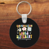 Communication Looks Different For Everyone Speech キーホルダー (正面)