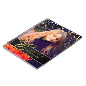 Communionフォトエレガント金ゴールドタイポグラフィグリッター ノートブック (左側)