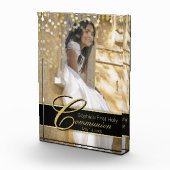Communionフォトエレガント金ゴールドタイポグラフィグリッター フォトブロック (右)