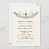 CommunionリボンとChalice 招待状 (正面/裏面)