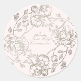 Communion金ゴールドフローラシール ラウンドシール