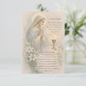 Communion Blessed Mary  Remembrance Holy Card エンクロージャーカード (スタンド正面)