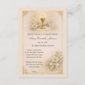 Communion Blessed Mary  Remembrance Holy Card エンクロージャーカード (裏面)